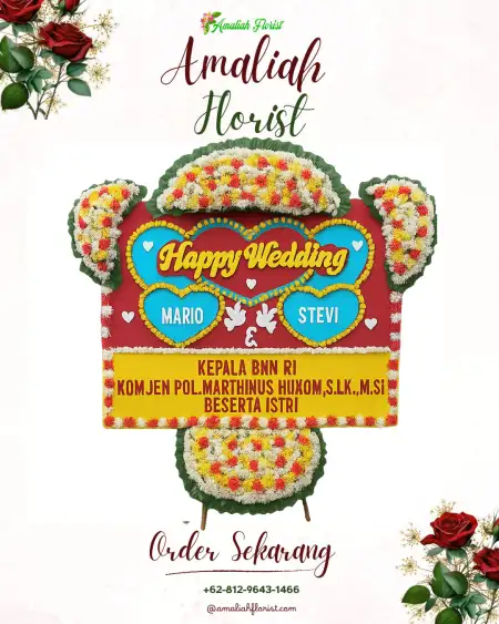 Papan Bunga Pernikahan Talesan